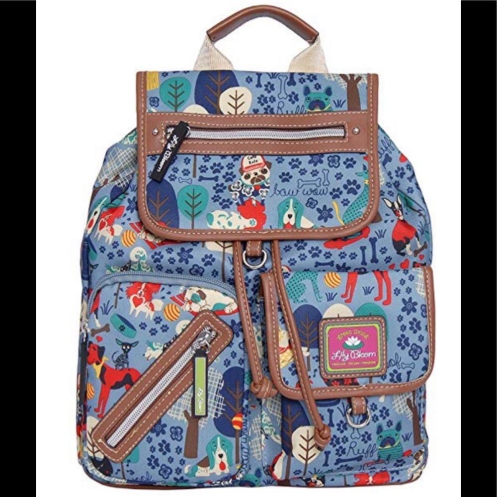 LILY BLOOM Who Let The Dogs Out Backpack